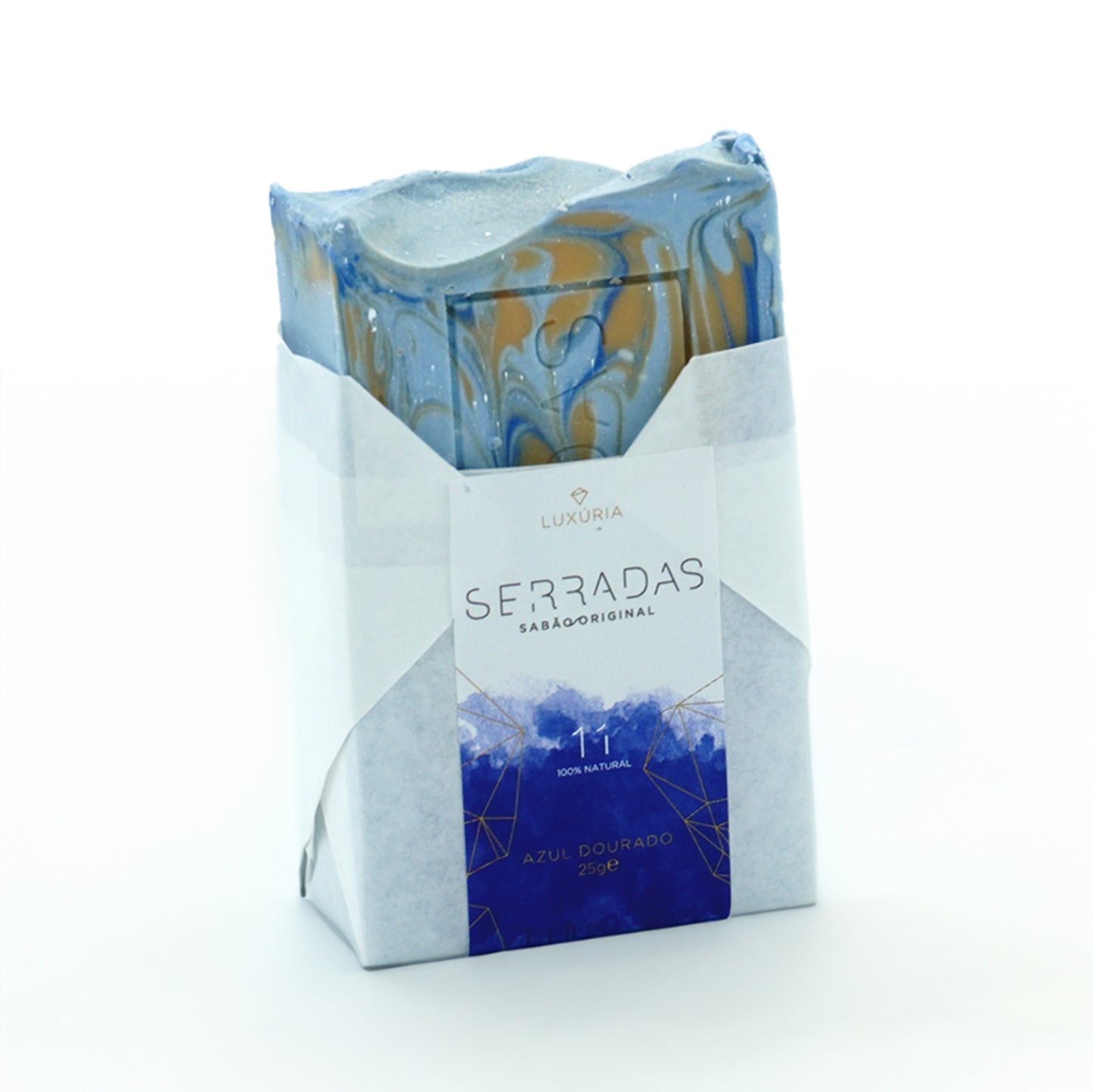 Sabonete Serradas Artesanal e Natural Azul Dourado N11
