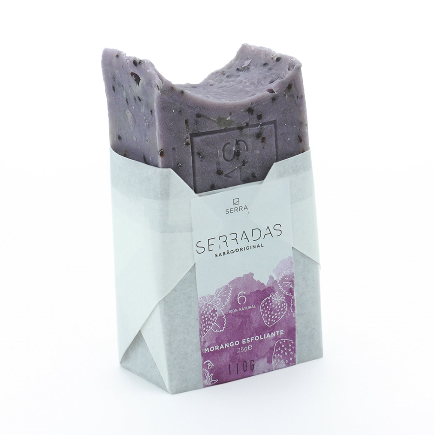 Sabonete Serradas Artesanal e Natural Esfoliante Morango N6