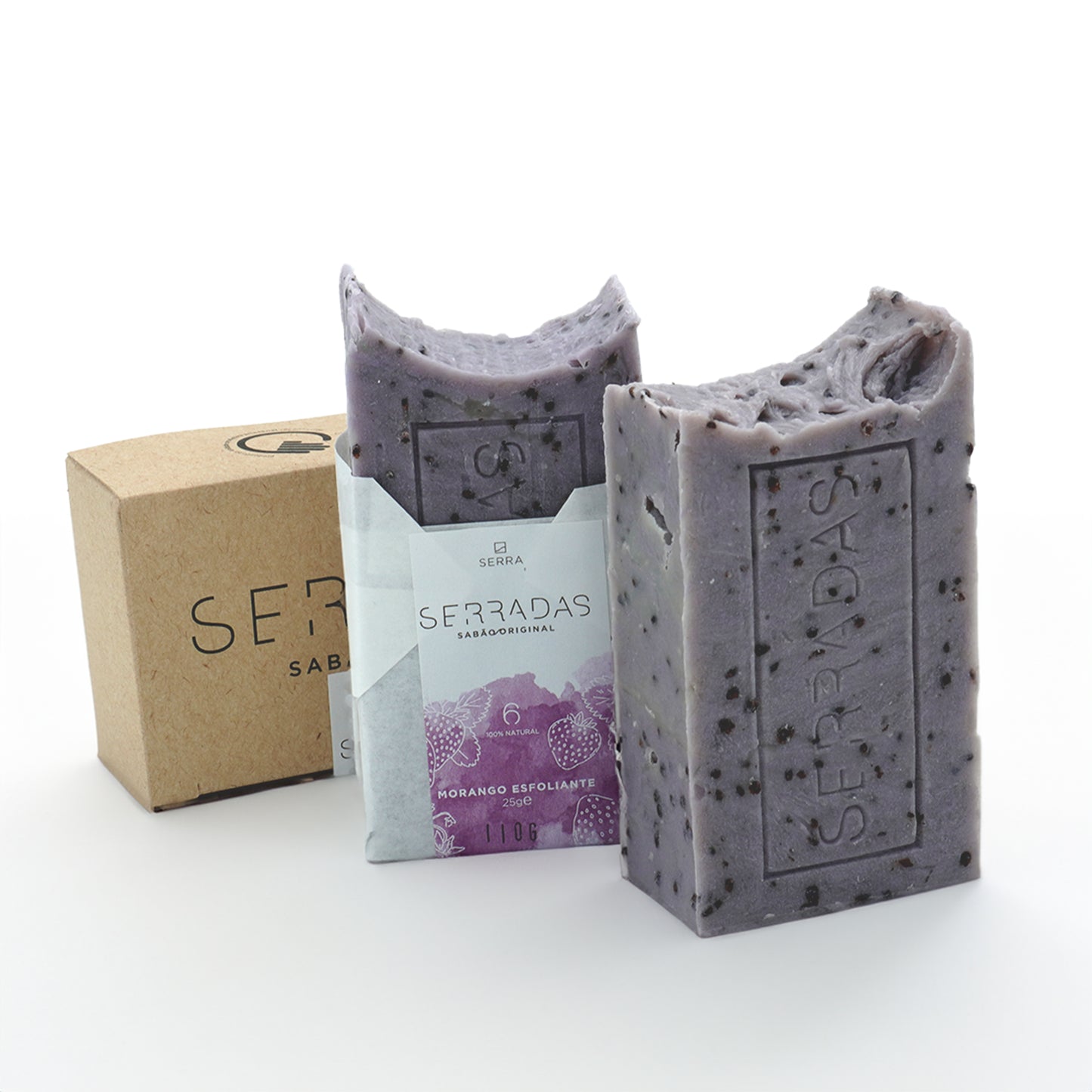 Sabonete Serradas Artesanal e Natural Esfoliante Morango N6