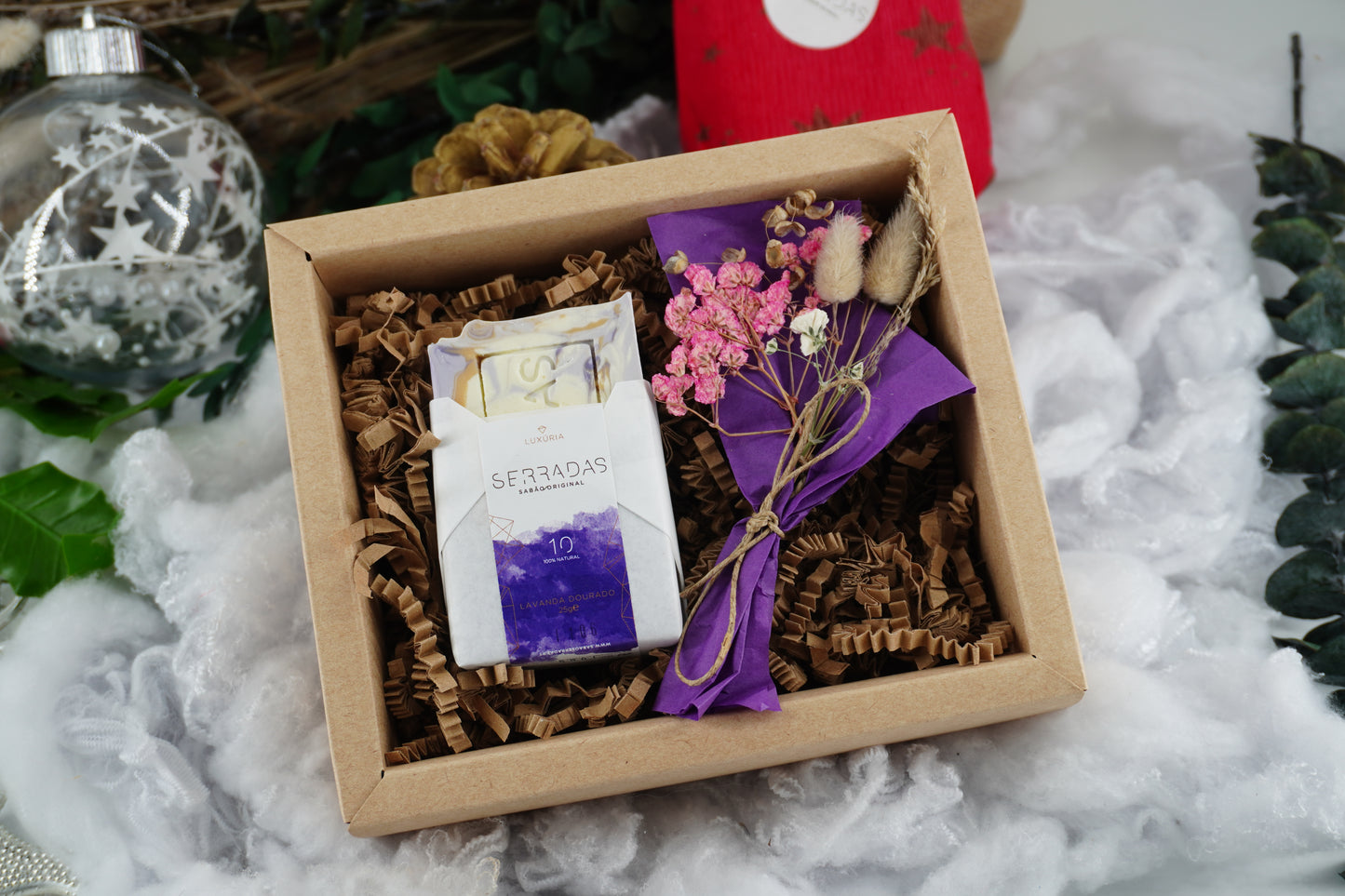 🎅 Conjunto Flores Preservadas