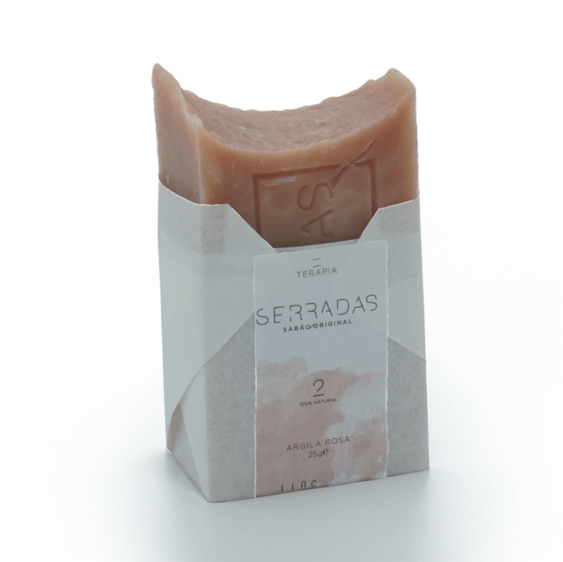 Sabonete Serradas Artesanal e Natural de Argila Cor-de-Rosa N2
