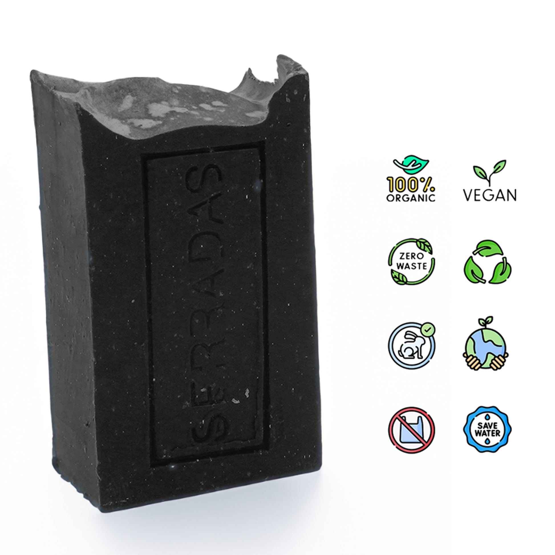 Sabonete Artesanal e Natural de carvão Vegan Organic zero waste